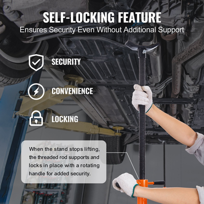 Βάση στήριξης VEVOR Underhoist, χωρητικότητα 3/4 τόνους κάτω από βάση ανυψωτικού γρύλου, ανύψωση από 52,8&quot; έως 76&quot;, Ρουλεμάν με λαβή περιστροφής με πόλο, βίδα με σπείρωμα αυτοασφάλισης, εξαρτήματα οχήματος στήριξης