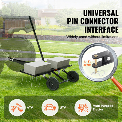 VEVOR Tow Behind Dethatcher 40&quot; Lan Dethatcher Rake για ATV ή Mower 20 Tines