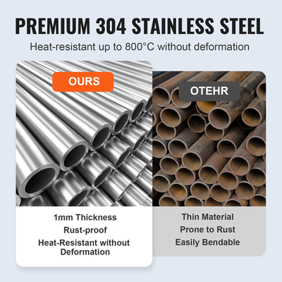 VEVOR 6 x 18 ιντσών Drop-in Fire Pit Pan, Ορθογώνιος Καυστήρας από Ανοξείδωτο Χάλυβα, Φυσικό &amp; Προπανικό Αέριο Fire Pan H-Burner 90.000 BTU για χρήση σε εσωτερικούς ή εξωτερικούς χώρους