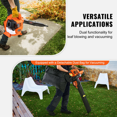 VEVOR Gas Leaf Blower 79CC 2-Cycle Handheld Leaf Blower 425CFM Volume Air