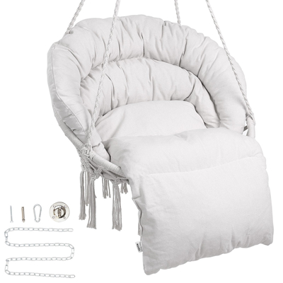 VEVOR αιώρα Swinging Chair Macramé Κρεμαστή καρέκλα με μαξιλάρι εσωτερικού &amp; εξωτερικού χώρου