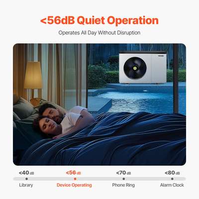 VEVOR ηλεκτρική αντλία θερμότητας πισίνας 1,48-7,11 kW Μεταβλητή συχνότητα εξοικονόμησης ενέργειας