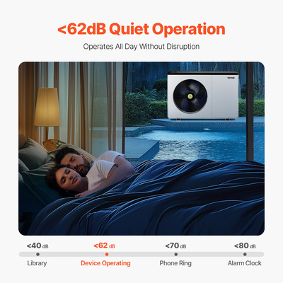 VEVOR ηλεκτρική αντλία θερμότητας πισίνας 3,22-15,25 kW Μεταβλητή συχνότητα εξοικονόμησης ενέργειας