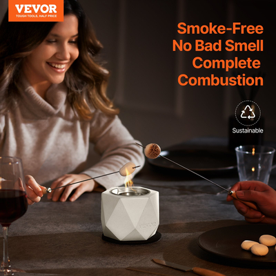 VEVOR Επιτραπέζιο Fire Pit Bowl Τζάκι από σκυρόδεμα Εσωτερικό εξωτερικό για Αίθριο