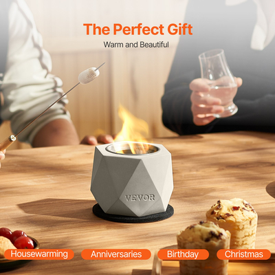 VEVOR Επιτραπέζιο Fire Pit Bowl Τζάκι από σκυρόδεμα Εσωτερικό εξωτερικό για Αίθριο