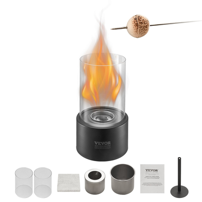 VEVOR Επιτραπέζιο Fire Pit 6 ιντσών Μεταλλικό Τζάκι Εσωτερικό Εξωτερικό με Γυαλί