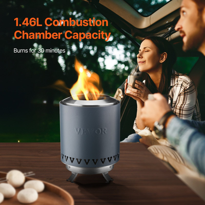 VEVOR Επιτραπέζιο Τζάκι 6 ιντσών από ανοξείδωτο ατσάλι Εσωτερικός εξωτερικός χώρος Μπλε