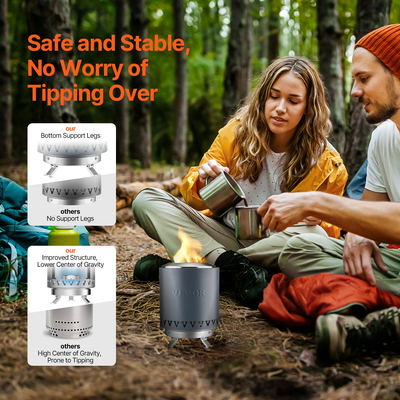 VEVOR Επιτραπέζιο Τζάκι 6 ιντσών από ανοξείδωτο ατσάλι Εσωτερικός εξωτερικός χώρος Μπλε