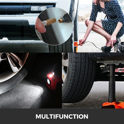 VEVOR Electric Car Jack, Electric Hydraulic Jack 3 Ton (6600 lbs) με αντλία φουσκώματος ελαστικών και ηλεκτρικό κλειδί, DC 12V ηλεκτρικό ανυψωτικό γρύλο δαπέδου αυτοκινήτου για έκτακτη αλλαγή ελαστικού