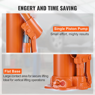 VEVOR Hydraulic Long Ram Jack, κύλινδρος ανύψωσης κινητήρα 4 τόνων με μονοέμβολη αντλία και επίπεδη βάση, υδραυλικός κύλινδρος εμβόλου για ανυψωτικά μηχανών ανύψωσης, υδραυλικοί γερανοί γκαράζ/καταστημάτων, μηχανικοί, αγροκτήματος