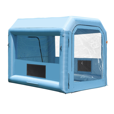 Φουσκωτός θάλαμος βαφής VEVOR, 9,8 x 8,2 x 8,2 ft, φουσκωτός θάλαμος ψεκασμού, με ισχυρό ανεμιστήρα και σύστημα φίλτρου αέρα 550 W, φορητός θάλαμος βαφής αυτοκινήτου για μοτοσικλέτα, ποδήλατο, βαφή μικρών επίπλων