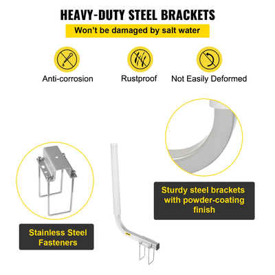 VEVOR Boat Trailer Guide-on 22&quot; Steel Trailer Post Guide on w/ 1 Pair Covers PVC