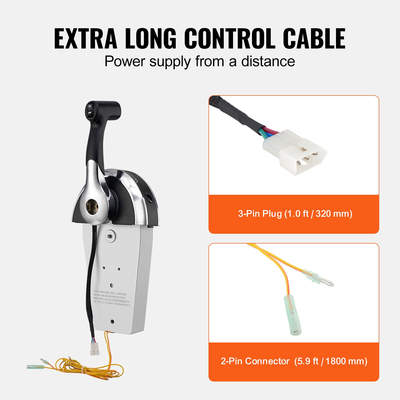 Κουτί τηλεχειριστηρίου γκαζιού VEVOR Τοποθετημένο στο επάνω μέρος για Mercury PT 2-Stroke