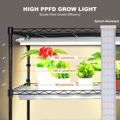 Βάση φυτών VEVOR με Grow Light 6 επιπέδων 200W 59,1&quot; ράφι εσωτερικής ανάπτυξης φυτών