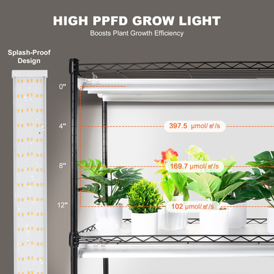 Βάση φυτών VEVOR DIY με Grow Lights 6 επιπέδων 192W 70,9&quot; Ψηλό ράφι ανάπτυξης φυτών