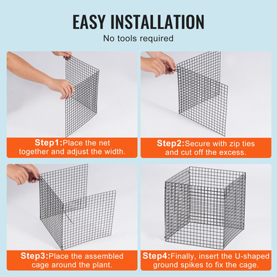 VEVOR 10 Pack Plant Protector from Animals 12&#039;&#039; x 12&#039;&#039; Plant Cage for Lagetables