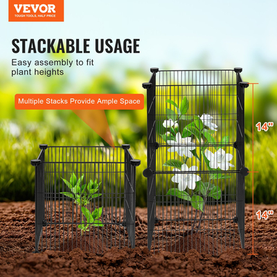 VEVOR 5 Pack Plant Protector from Animals 15,35&#039;&#039; x 15,35&#039;&#039; Metal Plant Cage