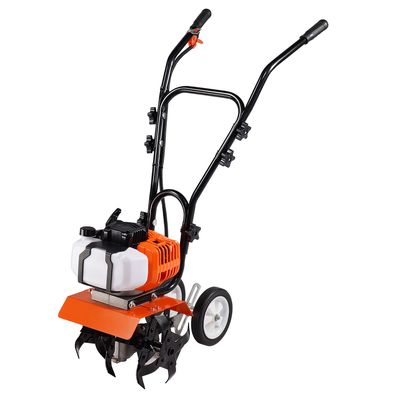 VEVOR Tiller Cultivator Gas Powered, 43CC 2-Stroke Garden Cultivator, Tiller με 4 ρυθμιζόμενα μπροστινά δόντια από χάλυβα για καλλιέργεια γκαζόν, κήπου και εδάφους