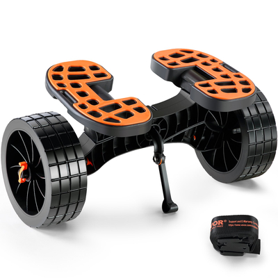 Καρότσι καγιάκ VEVOR Heavy Duty, χωρητικότητα φόρτωσης 320 λίβρες, Αποσπώμενο καροτσάκι κανόε με μασίφ ελαστικά 10&#039;&#039;, ρυθμιζόμενα στηρίγματα &amp; αντιολισθητικό πόδι στήριξης, για καγιάκ Canoes Paddleboards Float Mats Jon Boats