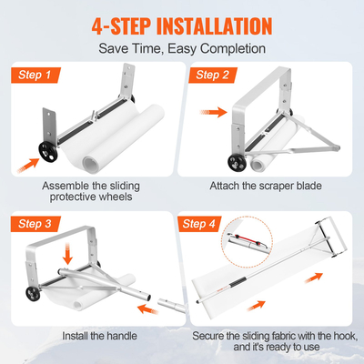 VEVOR Snow Roof Rake, 30ft Reach φτυάρι οροφής αλουμινίου με πανί ολίσθησης, Premium 19&quot; εργαλείο αφαίρεσης χιονιού λεπίδων, χρηματοκιβώτιο στην οροφή με τροχούς, αντιολισθητική λαβή, χρήση για στέγη σπιτιού, χιόνι αυτοκινήτου, βρεγμένα φύλλα