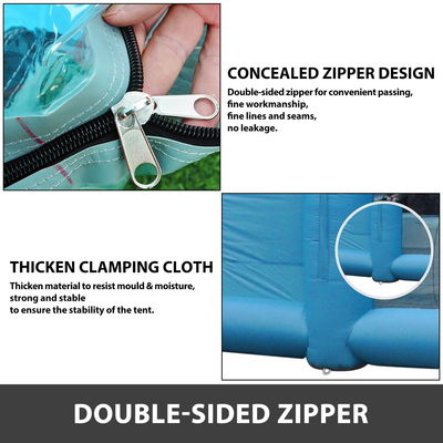 Φουσκωτή σκηνή VEVOR 19.7x9.8x8.2Ft Φουσκωτός θάλαμος ψεκασμού Προσαρμοσμένη σκηνή Φουσκωτός θάλαμος βαφής Σκηνή Θάλαμος βαφής αυτοκινήτου Giant Workstation 210D Oxford Fabric with 2 Blowers