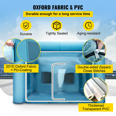 Σκηνή βαφής αυτοκινήτου VEVOR φουσκωτός θάλαμος ψεκασμού 29,5x19,7x13FT με φίλτρο &amp; 2 φυσητήρες