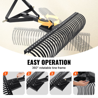 Ρυμούλκηση VEVOR Behind Dethatcher 60&quot; 3-Point Lan Dethatcher Τσουγκράνα με εξαρτήματα