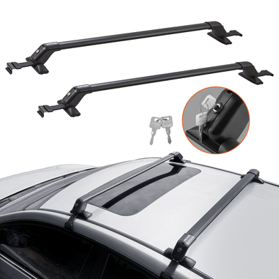 VEVOR Universal Roof Rack Cross Bars, Aluminium Roof Rack Crossbars, Fit Roof without Side Rail, 155 lbs, Load Capacity, Ρυθμιζόμενες ράβδους γυμνής οροφής με κλειδαριές, για SUV, Sedan και Van