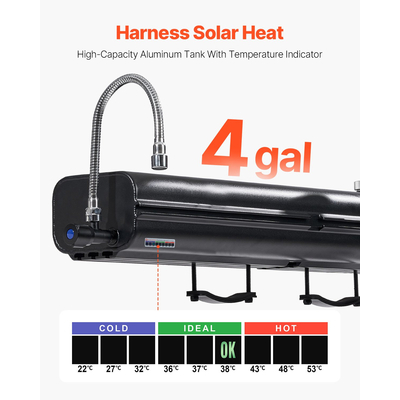 VEVOR 4 Gal Roof Rack Tank Water Φορητή δεξαμενή νερού με πάνελ προστασίας από πιτσίλισμα