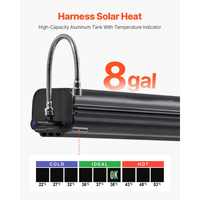 VEVOR 8 Gal Roof Rack Tank Water Φορητή δεξαμενή νερού με πάνελ προστασίας από πιτσίλισμα