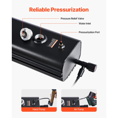 VEVOR 8 Gal Roof Rack Tank Water Φορητή δεξαμενή νερού με πάνελ προστασίας από πιτσίλισμα