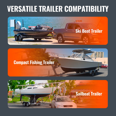 VEVOR Boat Trailer Guide, 1,5M Adjustable Design Trailer Guide Poles, 2PCS Rustproof Galvanized Steel Guide trailer ons, Trailer Guides with PVC Pipes, for Ski Boat, Fishing Boat or Sailboat Trailer