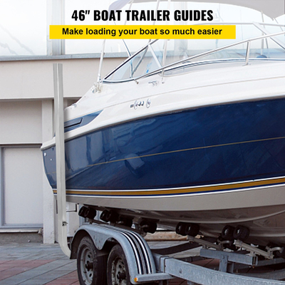 VEVOR Boat Trailer Guide-ons, 46\&quot;, One Pair Trailer Trailer ons, Ανθεκτικοί στη σκουριά οδηγοί ρυμουλκούμενου με ρυθμιζόμενο πλάτος, εξαρτήματα τοποθέτησης που περιλαμβάνονται, για σκάφος σκι, ψαρόβαρκα ή ρυμουλκούμενο ιστιοφόρου