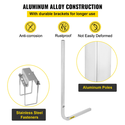 VEVOR Boat Trailer Guide-ons, 46\&quot;, One Pair Trailer Trailer ons, Ανθεκτικοί στη σκουριά οδηγοί ρυμουλκούμενου με ρυθμιζόμενο πλάτος, εξαρτήματα τοποθέτησης που περιλαμβάνονται, για σκάφος σκι, ψαρόβαρκα ή ρυμουλκούμενο ιστιοφόρου