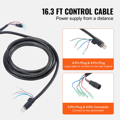 Κουτί τηλεχειριστηρίου γκαζιού VEVOR Πλαϊνά τοποθετημένο για Mercury PT 2-Stroke