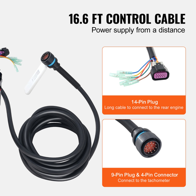 Κουτί τηλεχειριστηρίου γκαζιού VEVOR Πλαϊνά τοποθετημένο για Mercury PT 4-Stroke