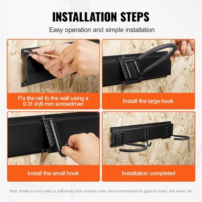 Βάση αποθήκευσης ποδηλάτου VEVOR Βάση τοίχου σε γκαράζ Κρεμάστρα για 2 ποδήλατα