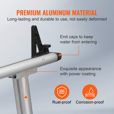 Βάση φορτηγού VEVOR, χωρητικότητα 800 λίβρες, 71&quot;x31&quot; Αλουμινένια σχάρα σκάλας για φορτηγό με 8 σφιγκτήρες C χωρίς διάτρηση, Σετ δύο ράβδων κρεβατιού για φορτηγά βαρέως τύπου για καγιάκ, σανίδα του σερφ, ξυλεία, σκάλα