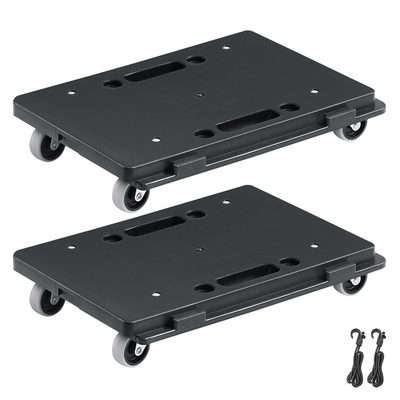 VEVOR Furniture Dolly, χωρητικότητα 500 λίβρες Κάθε μέτρηση, Μετακίνηση επίπλων με ρόδες, φορητοί κύλινδροι κίνησης 4 τροχών Heavy Duty, Μικρό επίπεδο καρότσι Dolly με μανδάλωση για βαριά έπιπλα, 2 πακέτο, μαύρο