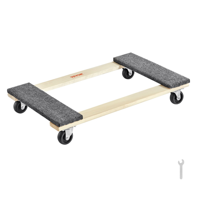 VEVOR Furniture Dolly, χωρητικότητα φόρτωσης 1000 lbs, 18&quot; x 30&quot;, 4 x 3&quot; PP περιστρεφόμενοι τροχοί, βαρέως τύπου έπιπλα σκληρού ξύλου Moving Dolly, Mover&#039;s Dolly, Κινητό καρότσι με ρόδες για βαρύ καθαρισμό οικιακών επίπλων