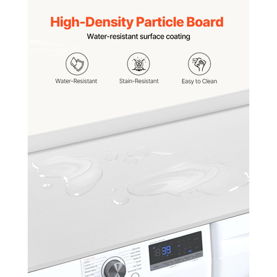 VEVOR Πλυντήριο Στεγνωτήριο Πάγκος 54&quot; x 27&quot; Ξύλινο Πλυντήριο και Στεγνωτήριο Πάνω Λευκό