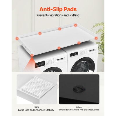 VEVOR Πλυντήριο Στεγνωτήριο Πάγκος 54&quot; x 27&quot; Ξύλινο Πλυντήριο και Στεγνωτήριο Πάνω Λευκό