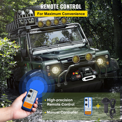 VEVOR 13500 LBS Electric Truck Winch12v Ηλεκτρικό βαρούλκο ATV Συνθετικό σχοινί με τηλεχειριστήριο