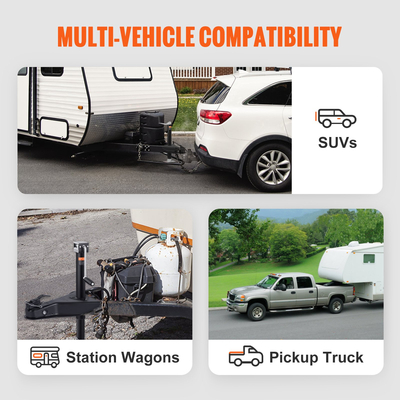 Ζεύκτης ρυμουλκούμενου VEVOR A-Frame, Ταιριάζει σε μέγεθος μπάλας κοτσαδόρου 2 ιντσών, ικανότητα ρυμούλκησης 8000 λίβρες, χαλύβδινος σύνδεσμος βαρέως τύπου, Ιδανικός για ρυμούλκηση Station Wagon, Pickup Trucks, SUV, τροχόσπιτα, επιφάνεια μαύρης επίστρωσης