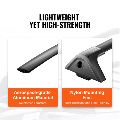 Σταυρωτές ράβδους οροφής VEVOR, συμβατές με Toyota RAV4 2019-2023, χωρητικότητα φόρτωσης 260 λίβρες, αντισκωριακές ράβδους αλουμινίου με κλειδαριές, φορέας αποσκευών φορτίου στον τελευταίο όροφο (Δεν είναι κατάλληλος για Adventure/TRD εκτός δρόμου)