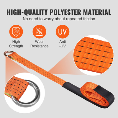 Σετ λουριών ράχηδων, 2&quot; x 120&quot; λουριών ελαστικών, 5512 φορτίο εργασίας, 11023 δύναμη θραύσης, λουρίδες αυτοκινήτου με γάντζους για επιβατικό αυτοκίνητο, φορτηγό, ρυμουλκούμενο, 4-πακέτο