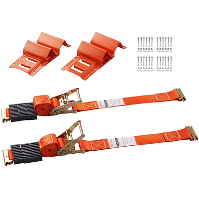VEVOR Κιτ δεσίματος τσοκ τροχού, 2&quot; x 96&quot; Σετ ιμάντων δεσίματος, Σύστημα δεσίματος ρυμουλκούμενου βαρέως τύπου για ζάντες 10&quot;-23&quot;, ATV, UTV, τρέιλερ, χορτοκοπτικό, τσοκ τροχών &amp; αξεσουάρ δεσίματος, 4-συσκευασία