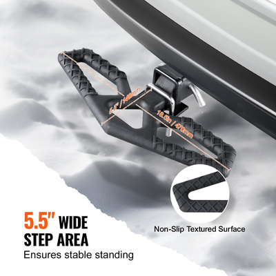VEVOR Hitch Step for 2&quot; Receiver Universal Trailer Tow Πίσω προφυλακτήρας Χάλυβας