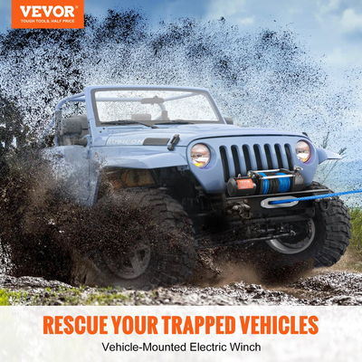 Ηλεκτρικό βαρούλκο, νάυλον βαρούλκο σχοινιών χωρητικότητας φορτίων 128000 βαρούλκο σχοινιών, βαρούλκο με ασύρματο φορητό τηλεχειριστήριο για τη ρυμούλκηση τζιπ εκτός δρόμου βάρκα ρυμουλκών αυτοκινήτων φορτηγών φορτηγών