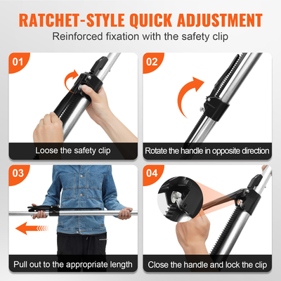 VEVOR Cargo Bar, Ratcheting Cargo Bar Ρυθμιζόμενη από 89&quot; έως 104&quot;, Steel Stabilizer Cargo Bar βαρέως τύπου με χωρητικότητα 309 lbs, Μπάρα φόρτωσης κρεβατιού φορτηγού για κρεβάτι φορτηγών, ρυμουλκούμενο, ημιρυμουλκούμενο (4 τεμ.)